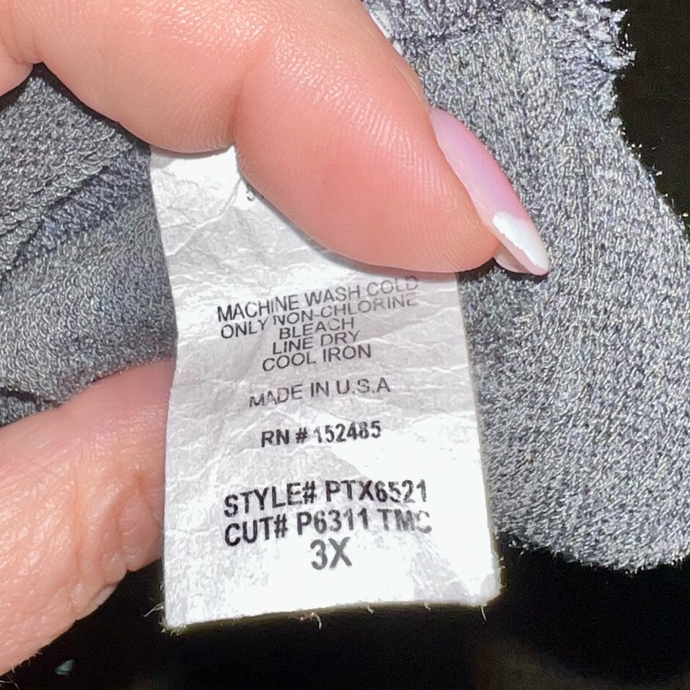 Papermoon 'Weekend' Gray Women's Top With Kangaroo Pocket 3X NEW W/O Tags - Picture 4 of 4